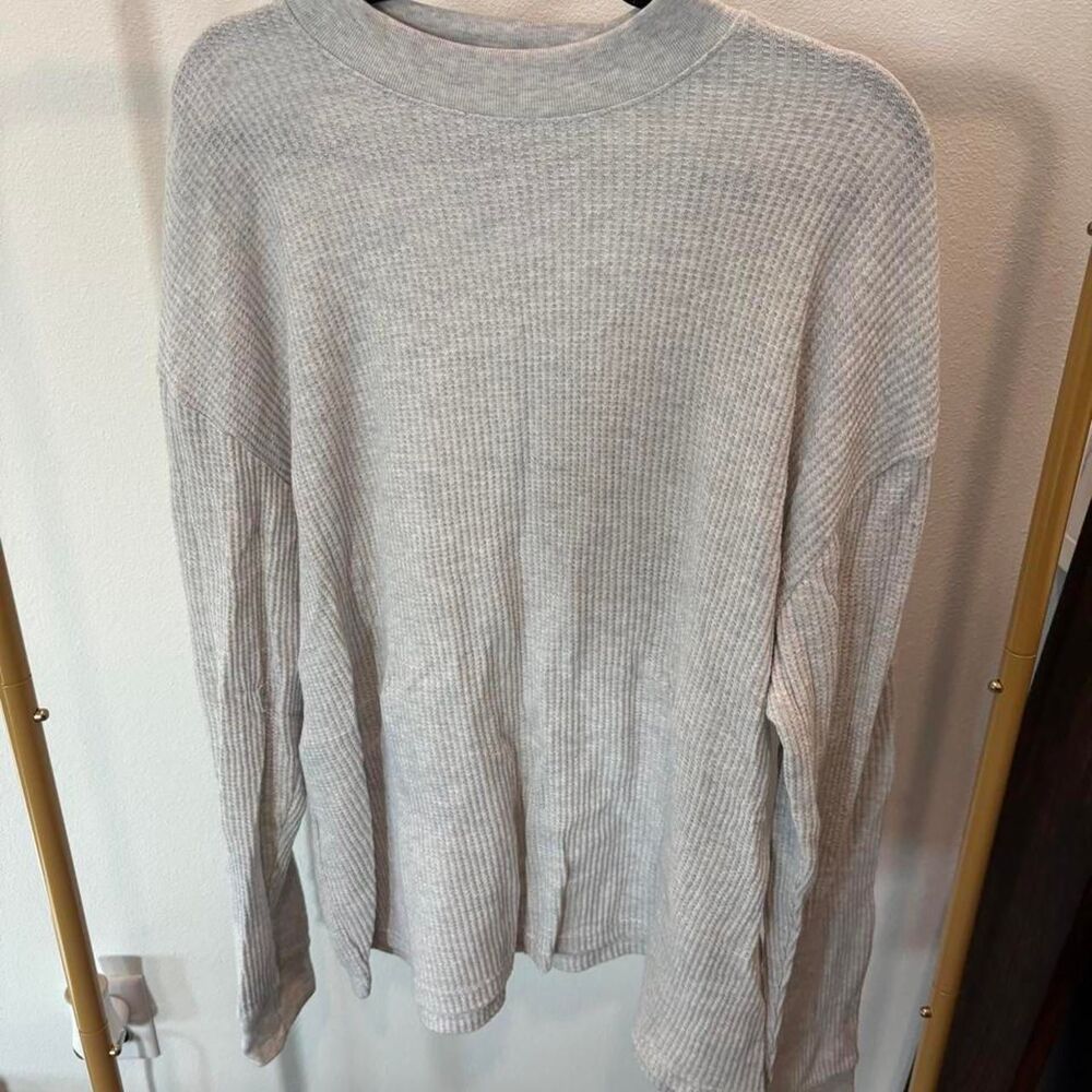 Old-navy Women's Grey and Cream Shirt